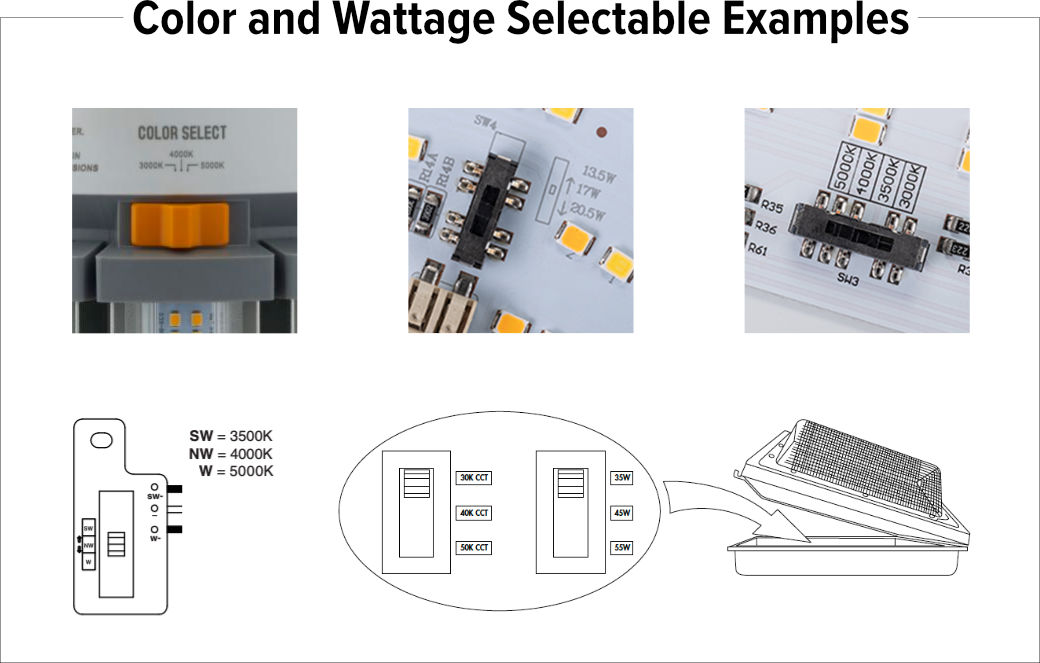 Color-and-Wattacge-Selectable-Examples