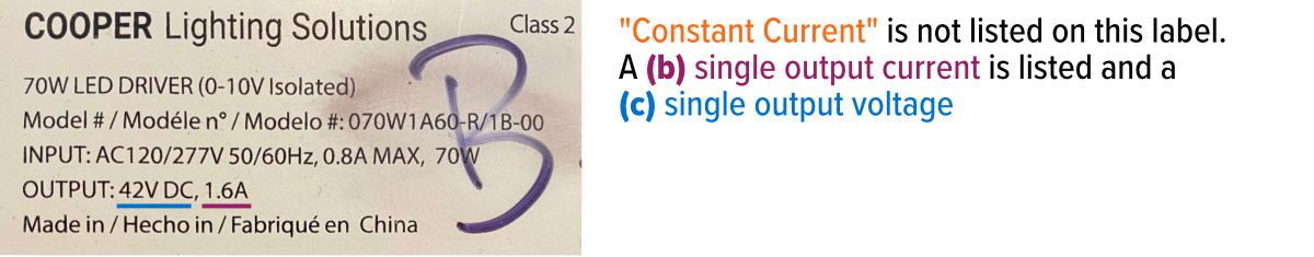 How to read an LED driver label
