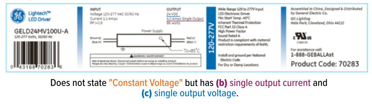 How to read an LED driver label